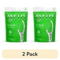 thumbnail image 1 of (2 pack) Grin Clean Flosspyx - 75 ct - Dental Floss Picks, Flossers, Super Strong Floss, For Tight Teeth, Minty Fresh, Made with Recycled Plastic, 1 of 6