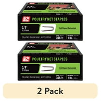 (2 pack) Grip-Rite 3/4-in Leg x 1/4-in Hot Dipped Galvanized Round Crown Standard Staples