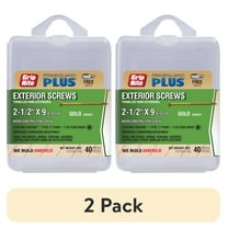 (2 pack) Grip-Rite PrimeGuard Plus #9 x 2-1/2 in. Gold Wood to Wood Deck Screw 40CT
