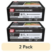 2 pack Grip-Rite PrimeGuard Ten #10 x 3-1/2 in. Wood to Wood Deck Screw 1 lb.
