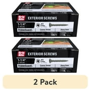 (2 pack) Grip-Rite PrimeGuard Ten #8 x 1-1/4 in. Wood to Wood Deck Screw 1 lb.