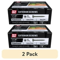 (2 pack) Grip-Rite PrimeGuard Ten #8 x 1-1/4 in. Wood to Wood Deck Screw 1 lb.