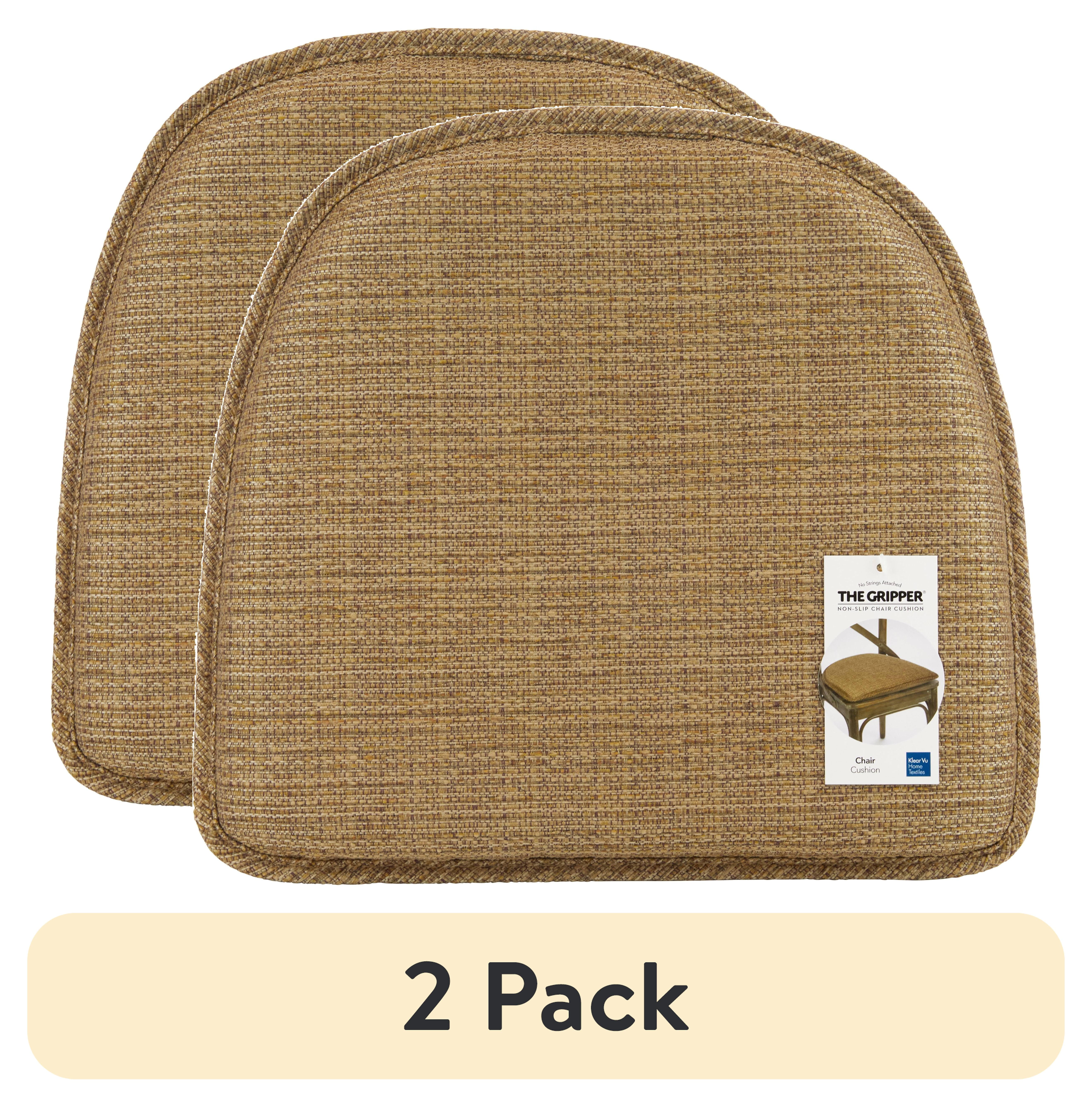 (2 pack) Gripper Non Slip 15" x 16" Kahuna Oak Chair Cushion