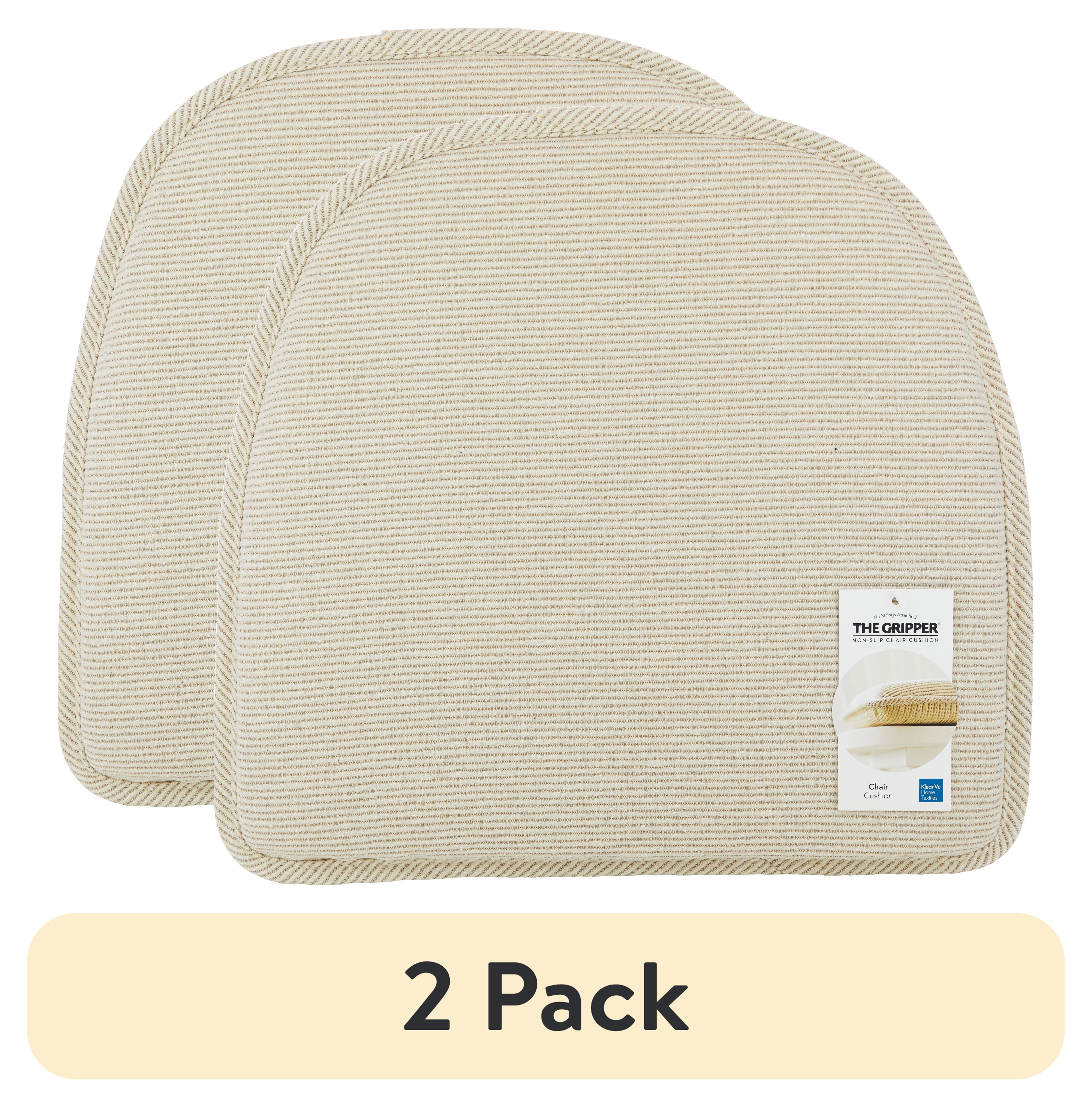 (2 pack) Gripper Non Slip 15" x 16" Venus Natural Chair Cushion