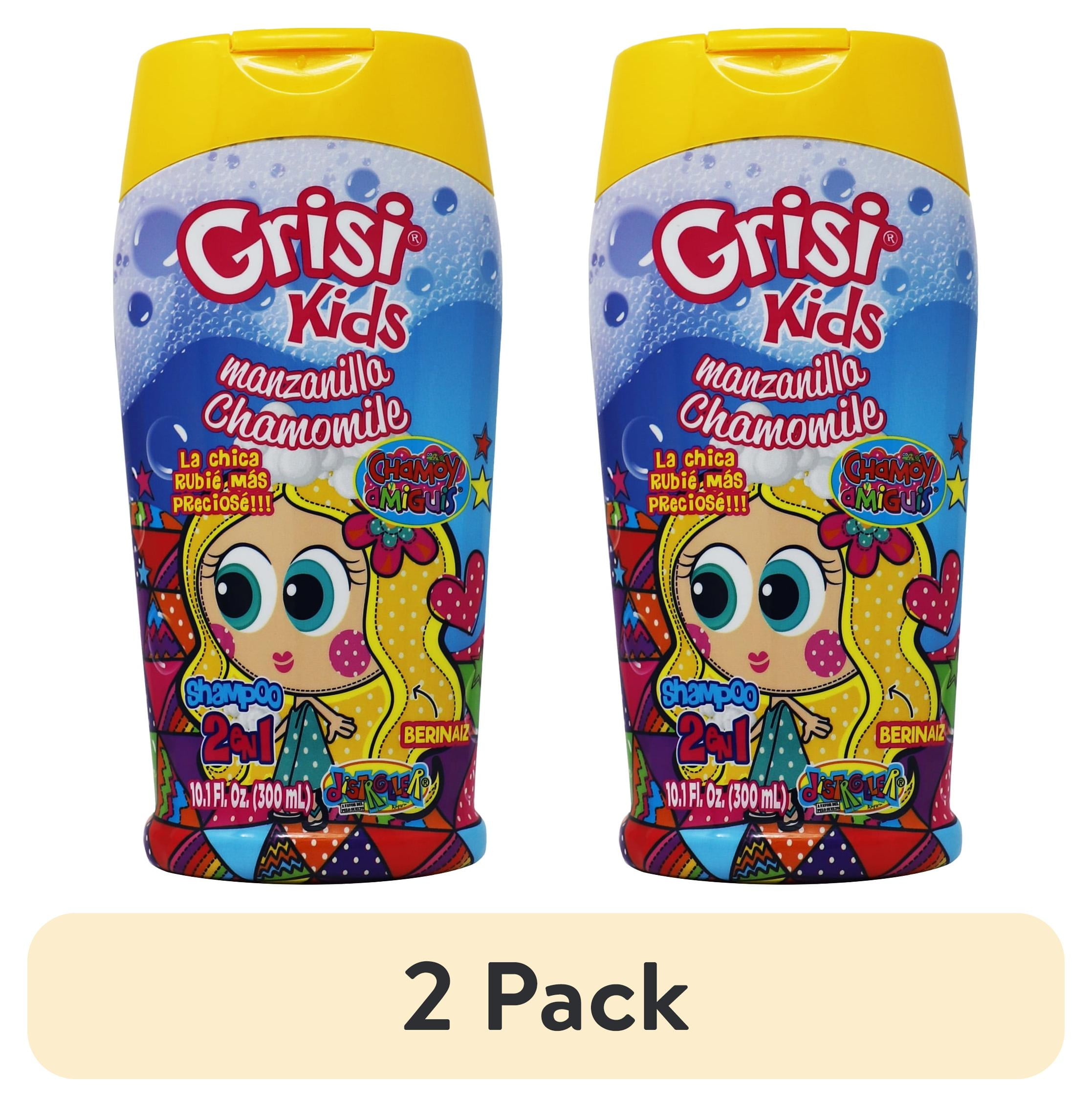 (2 pack) Grisi Kids Manzanilla, Girls Shampoo, Paraben-Free, Hypoallergenic, 10.1 Fl Oz