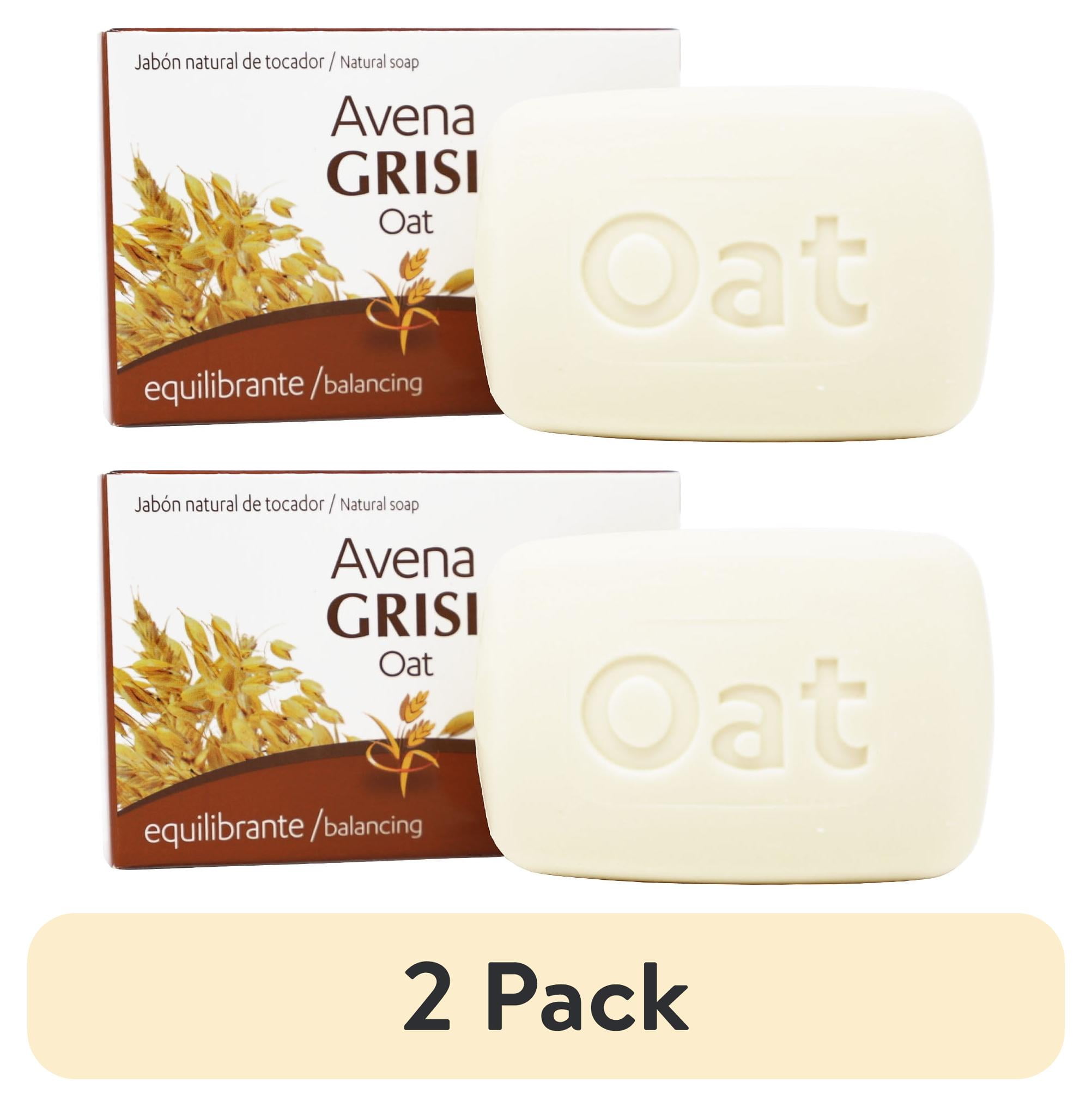 (2 pack) Grisi Oat Soap Cleansing Bar with Natural Oat for All Skin Types, 3.5 oz