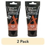 2 pack Grumbacher Academy Acrylic Paint 75ml Tube - Burnt Sienna