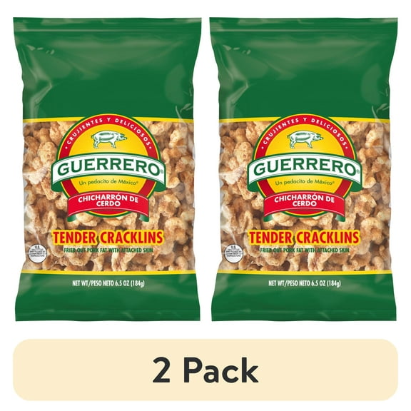 (2 pack) Guerrero Tender Cracklins, 6.5 Ounce Bag