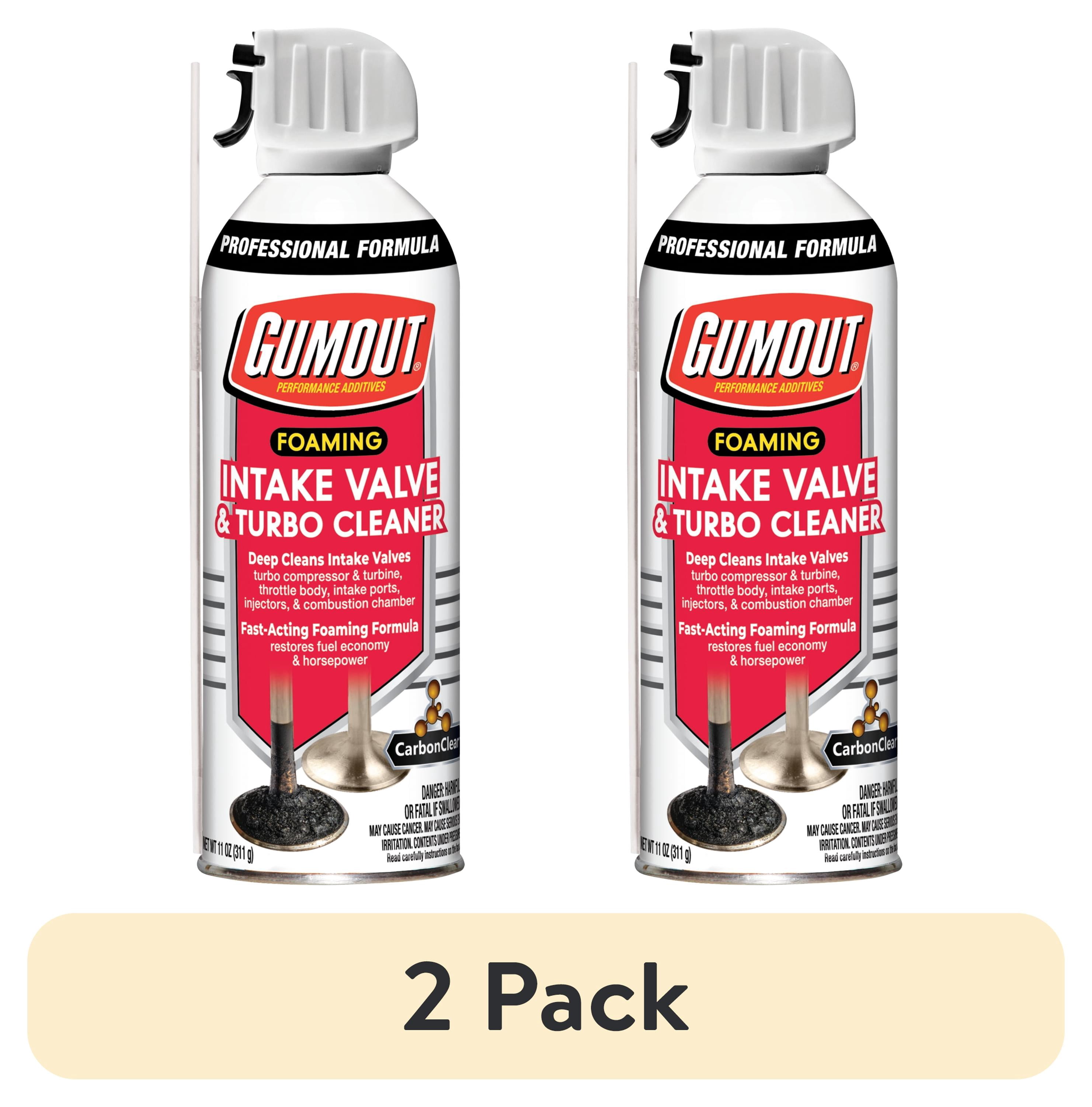 (2 pack) Gumout 540028 Foaming Intake Valve & Turbo Cleaner, 11 oz