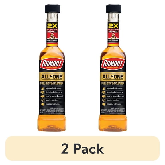 (2 pack) Gumout All-In-One Complete Fuel System Cleaner Additive, 10 oz