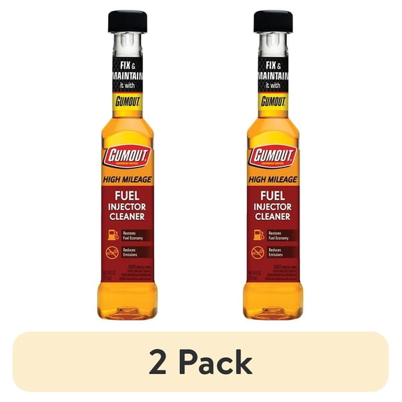 (2 pack) Gumout High Mileage Fuel Injector Cleaner Additive, 6 oz - 510013
