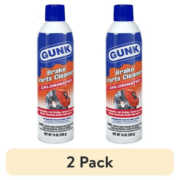 (2 pack) Gunk Chlorinated Brake Cleaner for All Vehicle Types, 19 oz