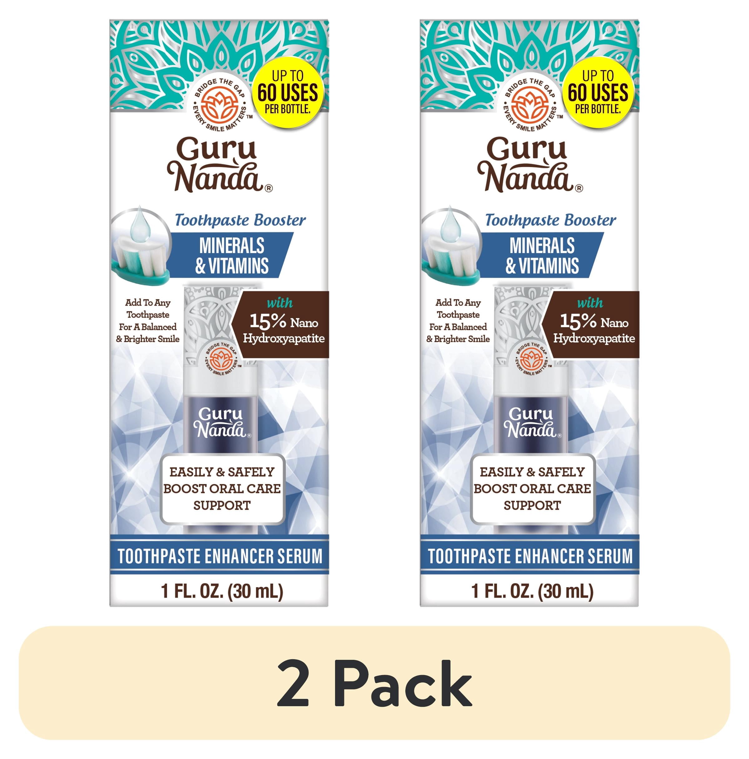 (2 pack) GuruNanda Mineral & Multivitamin Toothpaste Booster Serum with 15% NHAP - Unflavored -  1 fl oz