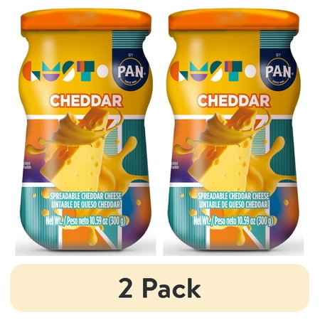 (2 pack) Gusto by P.A.N. Cheddar Cheese Spread, 10.9 oz Jar