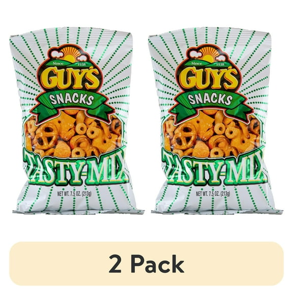 (2 pack) Guy's Snacks Tasty Mix Assorted Snack Mix, 7.5 oz