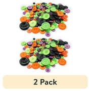 (2 pack) Gwen Studios Plastic Sewing Buttons Value Pack, 3.5 oz., Assorted Sizes, Halloween Colors
