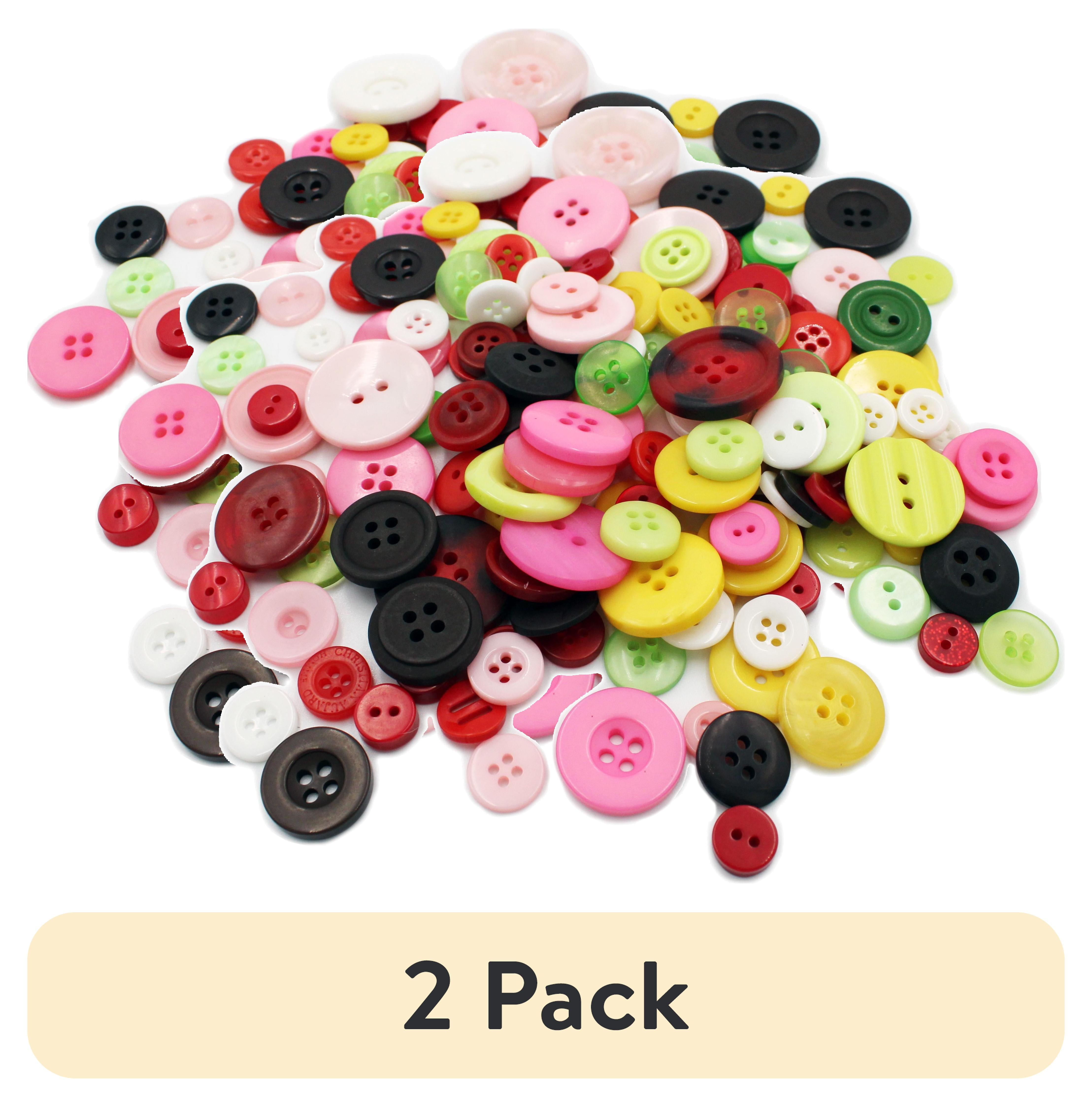 (2 pack) Gwen Studios Plastic Sewing Buttons Value Pack, 3.5 oz., Assorted Sizes, Multicolor