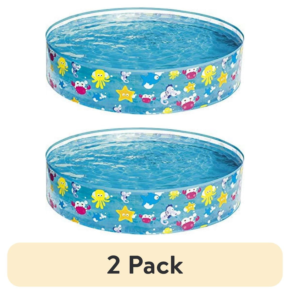 (2 pack) Fill-N-Fun Paddling Pool - 48 x 10 Inches, Blue