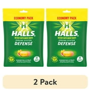 2 pack HALLS Defense Assorted Citrus Vitamin C Drops, Economy Pack, 80 Drops