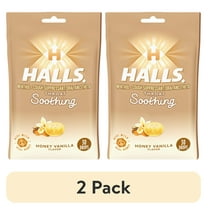 (2 pack) HALLS Throat Soothing Honey Vanilla Cough Drops, 30 Drops