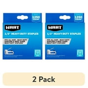 (2 pack) HART 1/2-inch Heavy-Duty Staples (1,250 Count)
