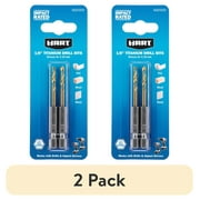 (2 pack) HART 2-Piece 1/8" Hex Shank Titanium Drill Bit Set