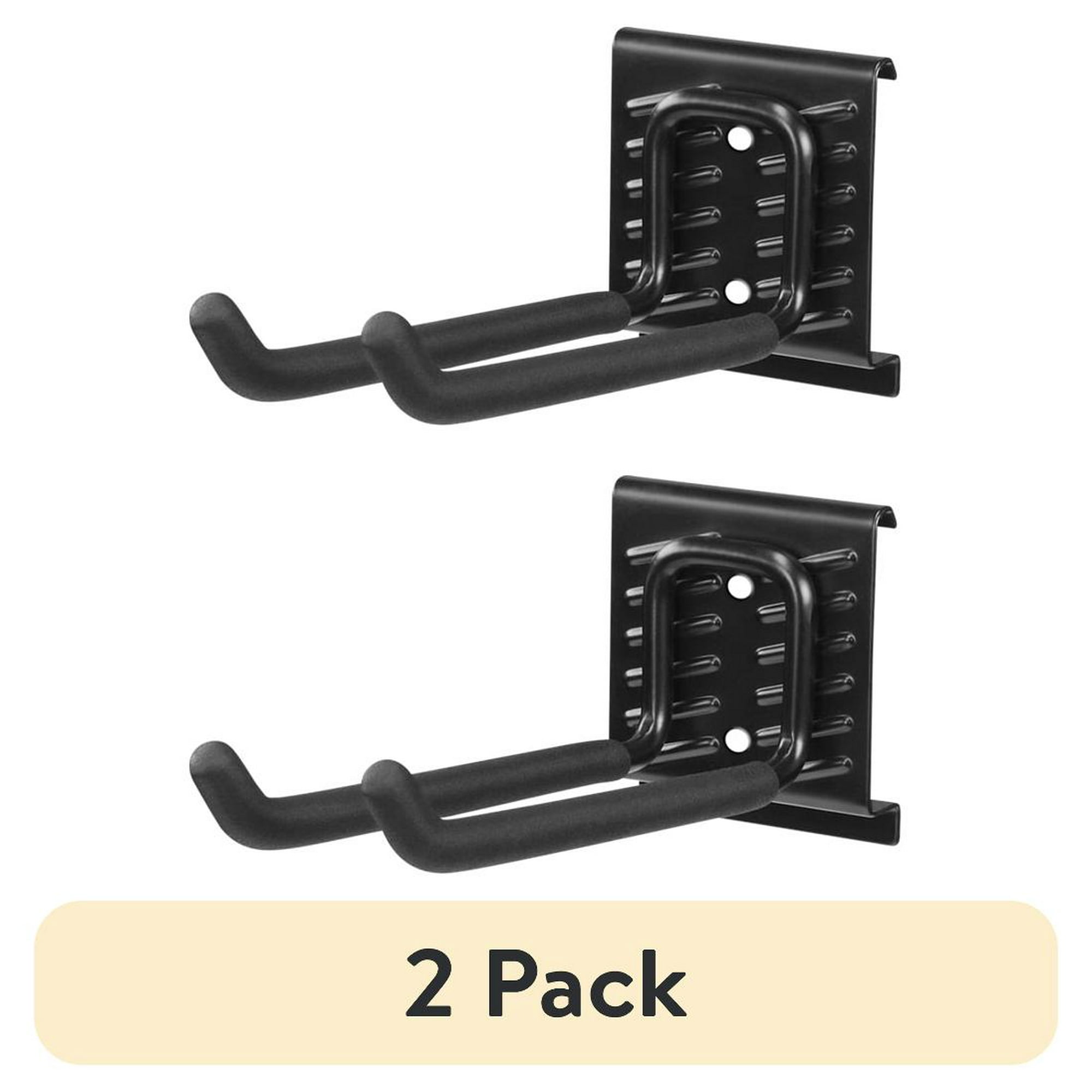 (2 pack) HART Garage Storage Double Hook, Durable Steel with Rubber Grip, New Condition