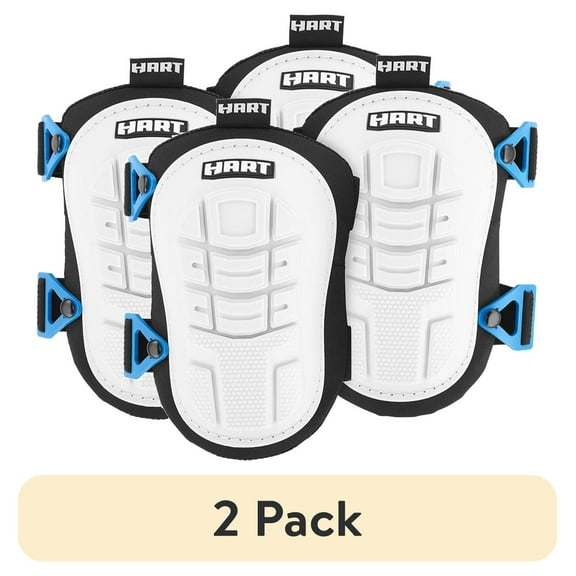 (2 pack) HART Hard Shell Knee Pads, Foam Padding, One Size
