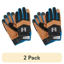 (2 pack) HART Leather Palm Work Gloves, 5-Finger Touchscreen Capable, XL