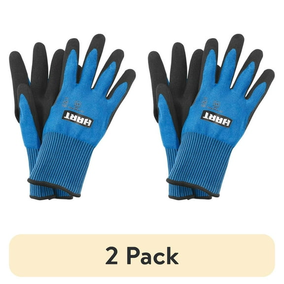 (2 pack) HART Size Medium Cut Resistant Work Gloves