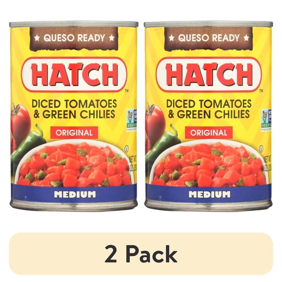(2 pack) HATCH Diced Tomatoes & Green Chiles, 10oz, Kosher, Gluten Free, Non-GMO Project Certified