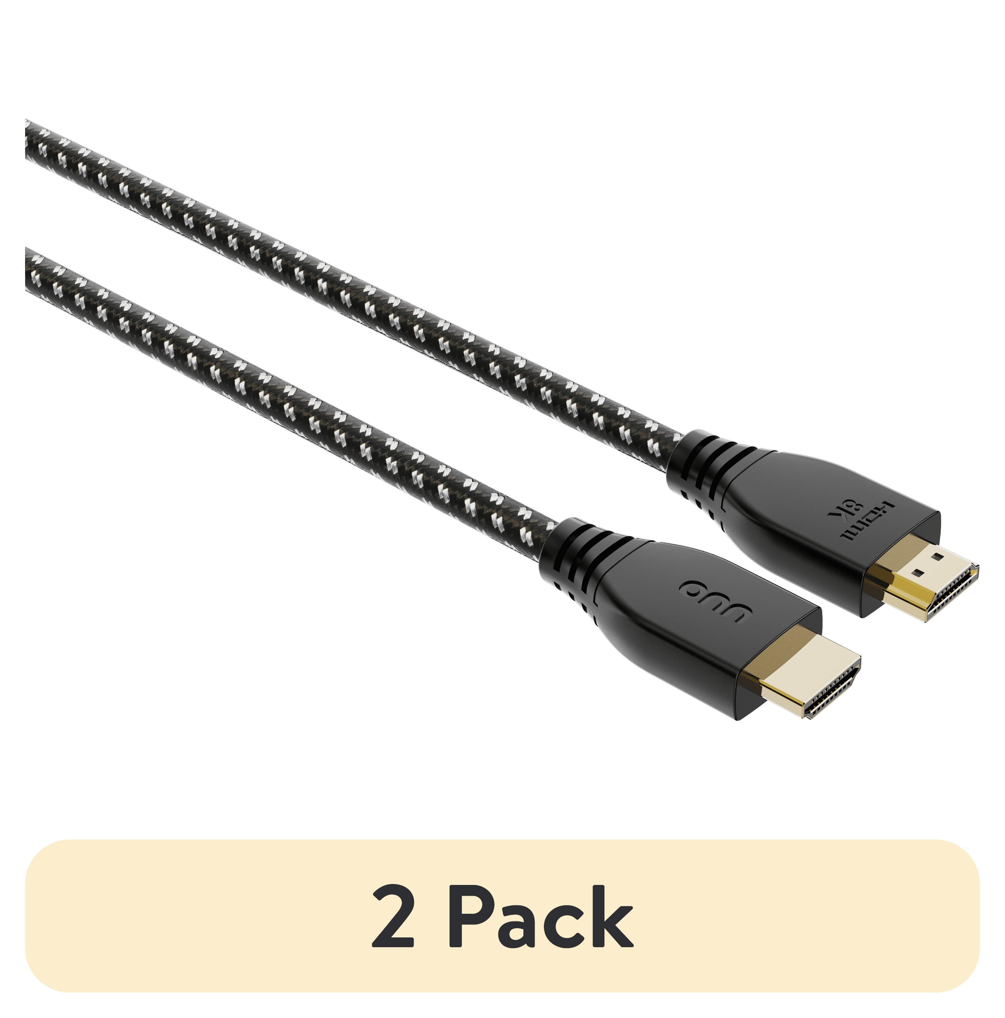 (2 pack) onn Ultra High Speed HDMI Cable, 10'