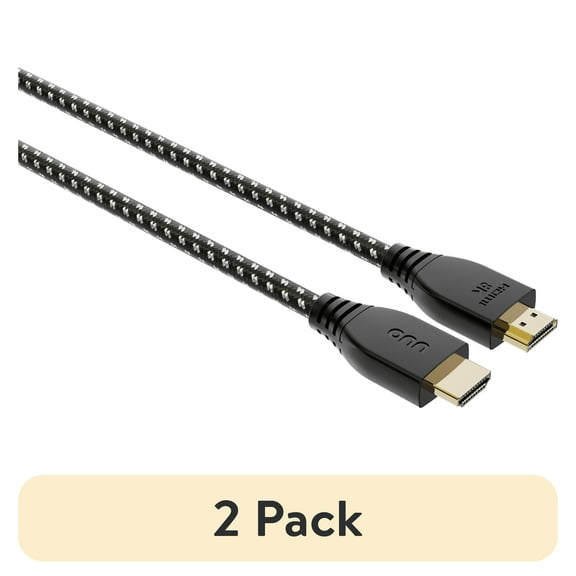 (2 pack) onn Ultra High Speed HDMI Cable, 10'