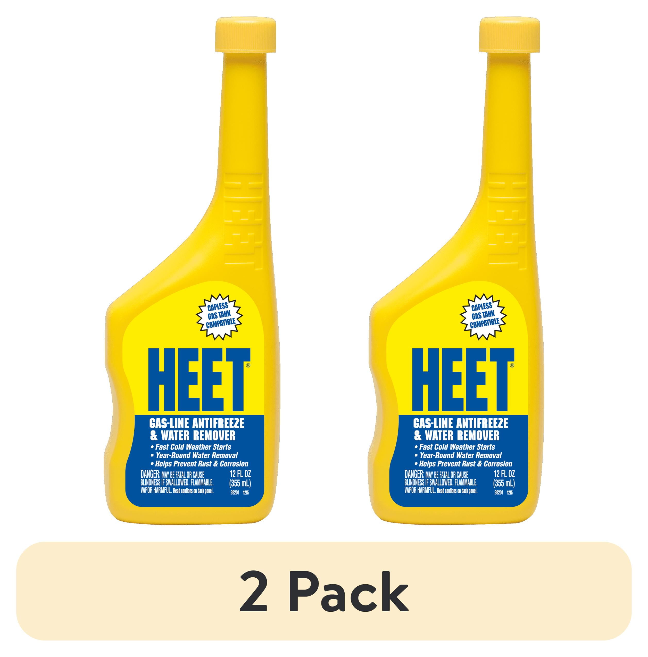 (2 pack) HEET Gas-Line Antifreeze & Water Remover 12 oz for 4-Cycle Engines