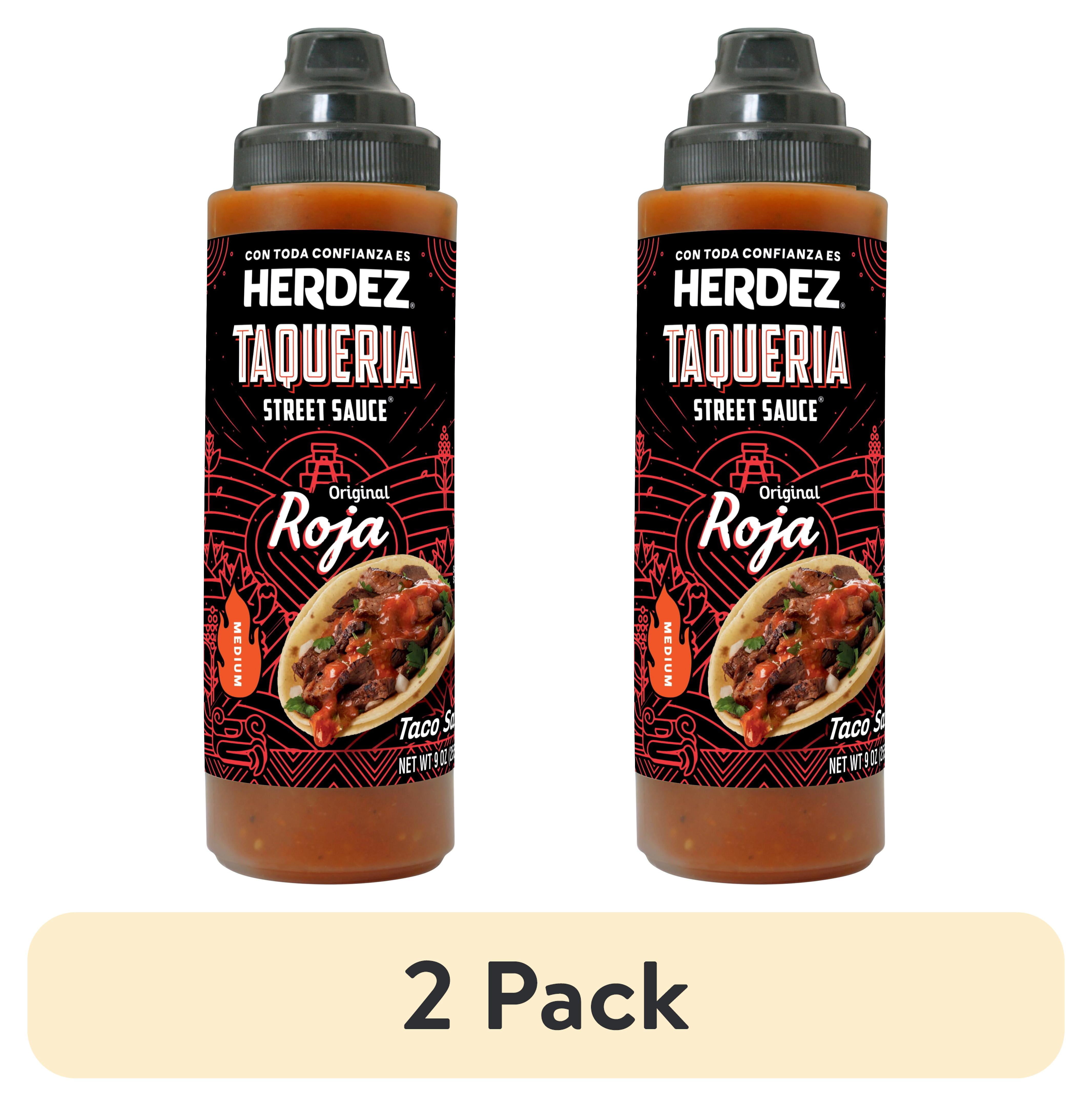 (2 pack) HERDEZ TAQUERIA STREET LIQUID SAUCE Roja Taco Sauce, 9 oz Bottle