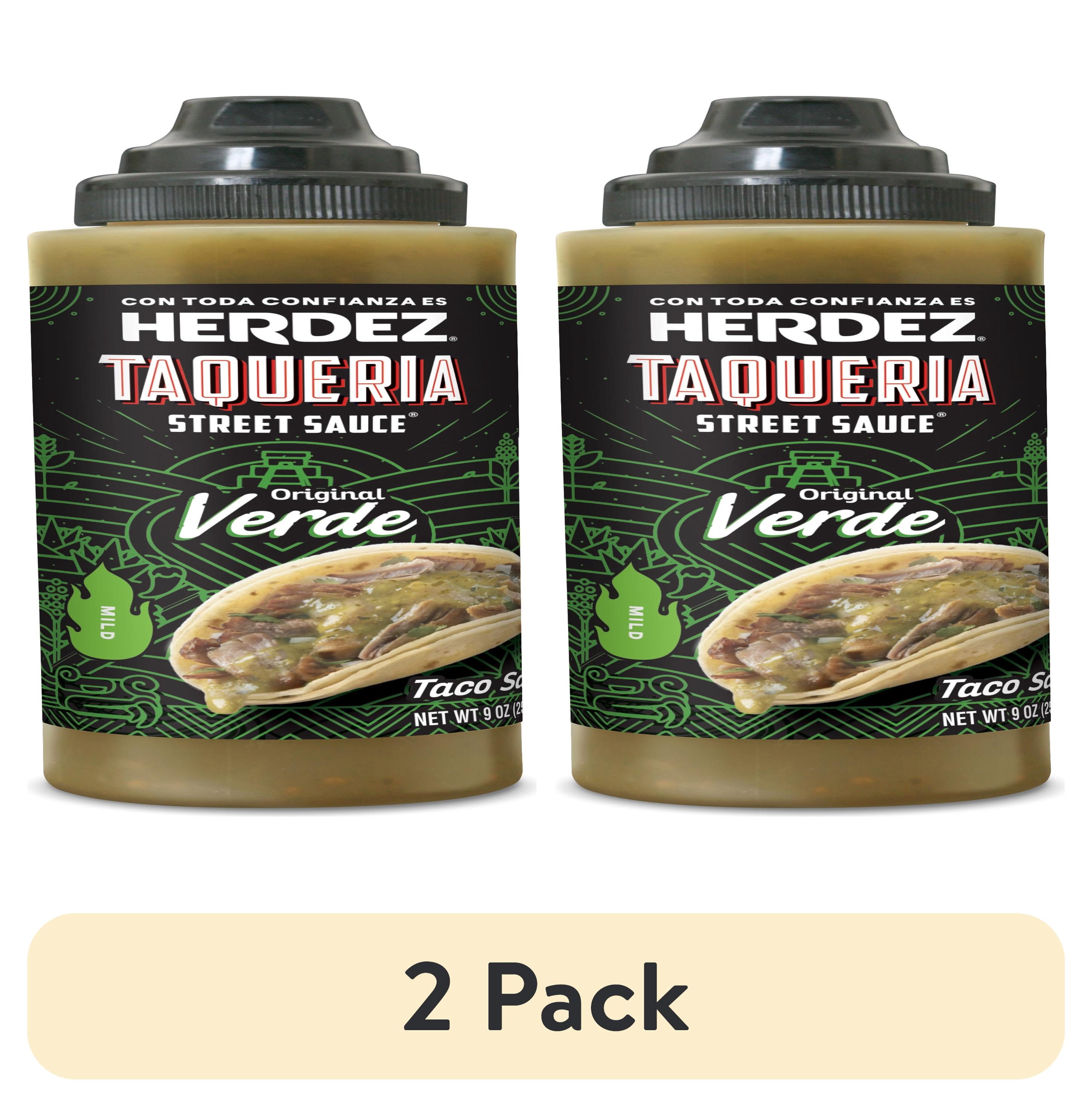 (2 pack) HERDEZ TAQUERIA STREET SAUCE Original Verde Mild Taco Sauce, Shelf Stable, 9 oz (Pack of 8)