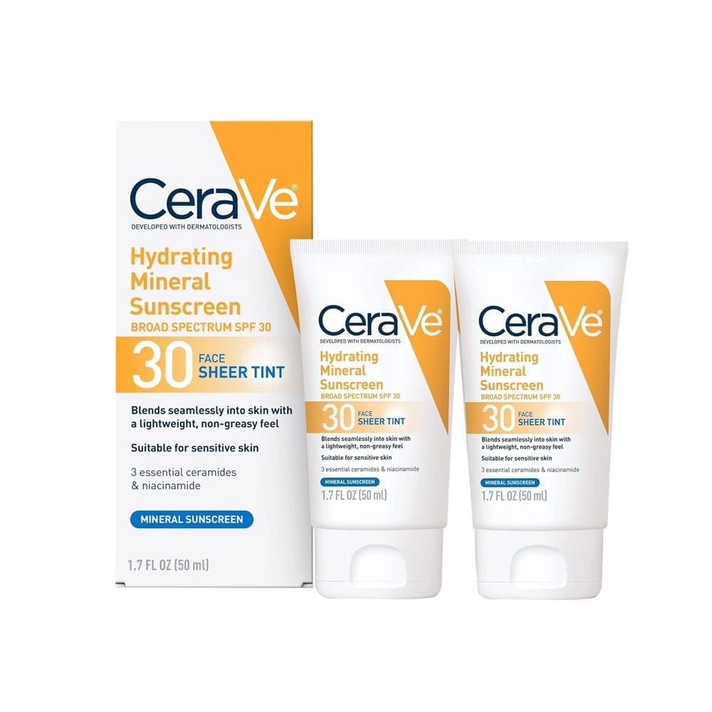 (2-pack) HMS Hydrating Mineral Sunscreen with Sheer Tint SPF 30