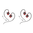 thumbnail image 1 of (2 pack) HP Earhook Gaming Earbuds Headphone W Detachable Mic, Volume Control, Black, 1 of 8
