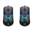 thumbnail image 1 of (2 pack) HP USB Wired Gaming Optical Mouse with LED Backlight and Adjustable 1000/1600 DPI Settings, 3 Buttons and Press Life Up to 5 Million Clicks, 1 of 9