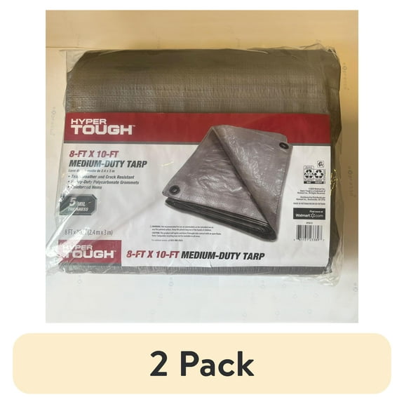 (2 pack) Hyper Tough 8'X10' Medium Duty Tarp