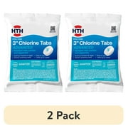 2 pack HTH 3-inch Chlorine Tablet Advanced   Tablet, 6 oz   Pool Sanitizer for Swimming Pools