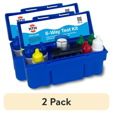 (2 pack) HTH Pool Care 6-Way Test Kit, 100 Count, Water Testing for Pools and Ponds