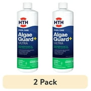 2 pack HTH Pool Care Algae Guard Ultra Plus   Liquid, 28 fl oz   Pool Algaecide for All Pool Types