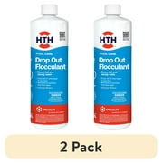 عبوة من 2 عبوة من منظف المسبح السائل HTH Drop Out Flocculant سعة 28 أونصة يزيل الجزيئات الدقيقة وينقي المياه العكرة