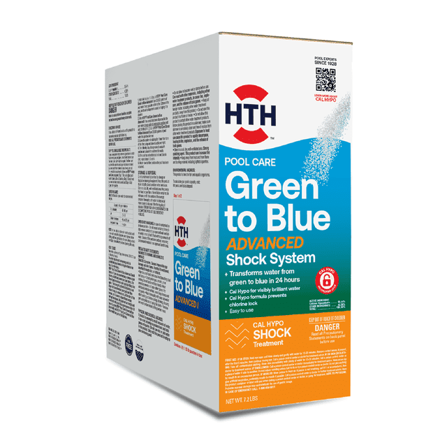 (2 pack) HTH Pool Care Green to Blue Advanced Shock System for Swimming Pools, Granules, 1 Kit