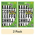 thumbnail image 1 of (2 pack) HY-KO 1-3/4-inch Vinyl Letter Set, Black on White, 77-Piece Self-Stick Adhesive Letters, 1 of 10