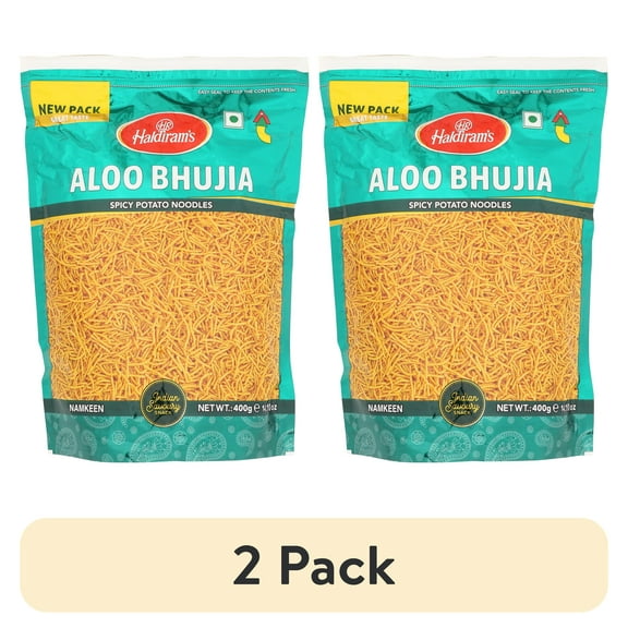 (2 pack) Haldiram’s Spicy Aloo Bhujia, Snack Crackers, 14.10 Oz