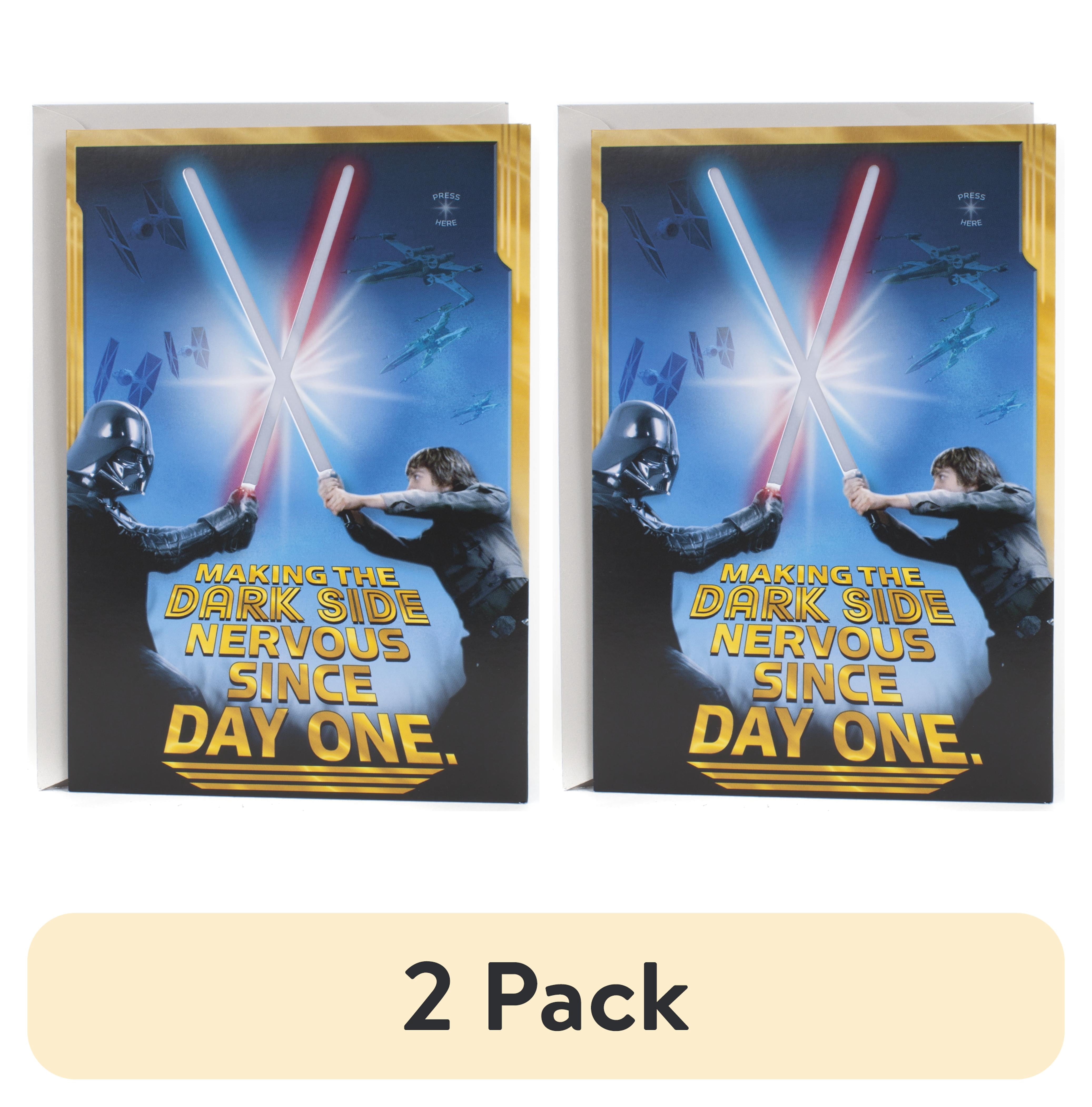 (2 pack) Hallmark Birthday Greeting Card (Star Wars, Happy Birthday Young Jedi)