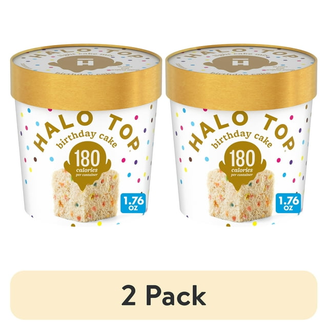 (2 pack) Halo Top Single Serving Birthday Cake Light Cake Mix, 1.76 oz.