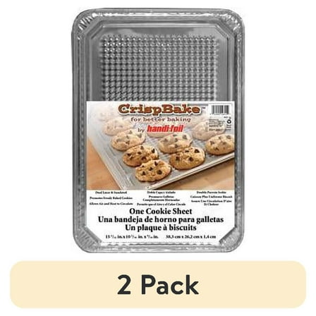 (2 pack) Handi-Foil Aluminum Crisp Bake Cookie Sheet, 15 x 10 inch, 1 Count